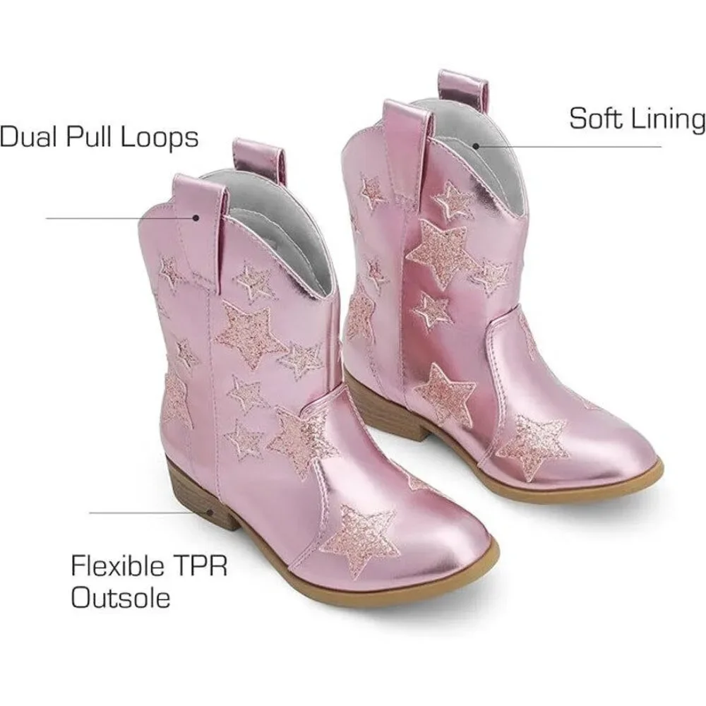 Dream Pairs Little Girls Size 2 Pink Glitter 1
